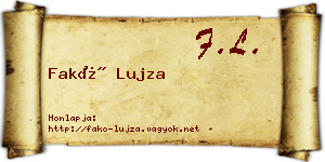 Fakó Lujza névjegykártya